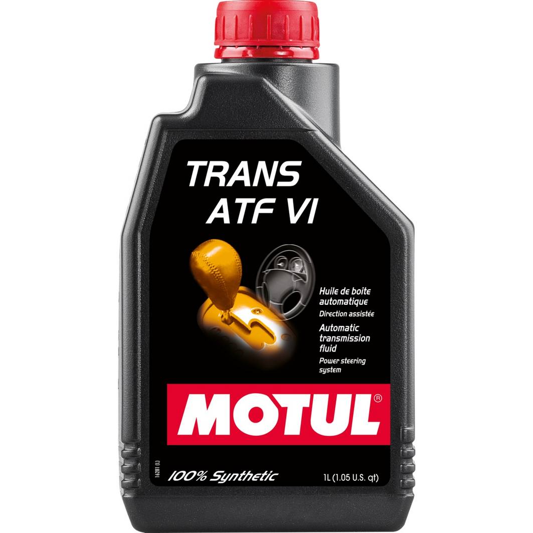 Motul ATF VI transmission fluid 1 liter bottle with red cap and black label for automatic transmissions